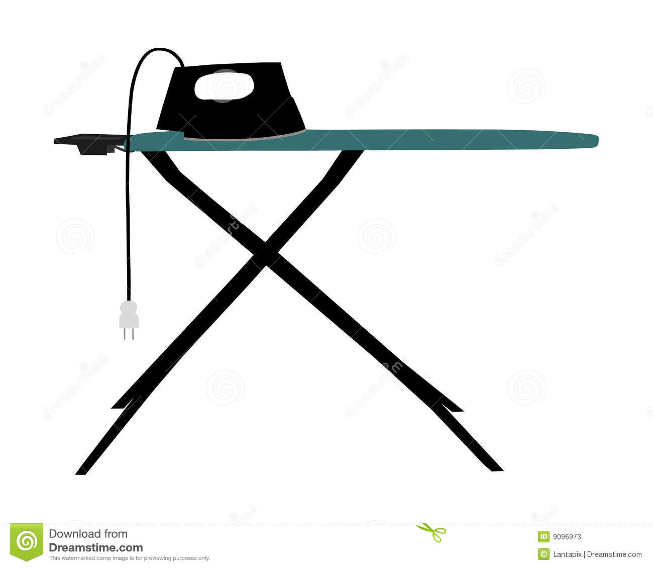 Ironing Board And Electric Iron Stock Photos   Image  9096973