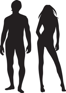 Man And Woman Clipart Image   Silhouette Of A Man And Woman Standing