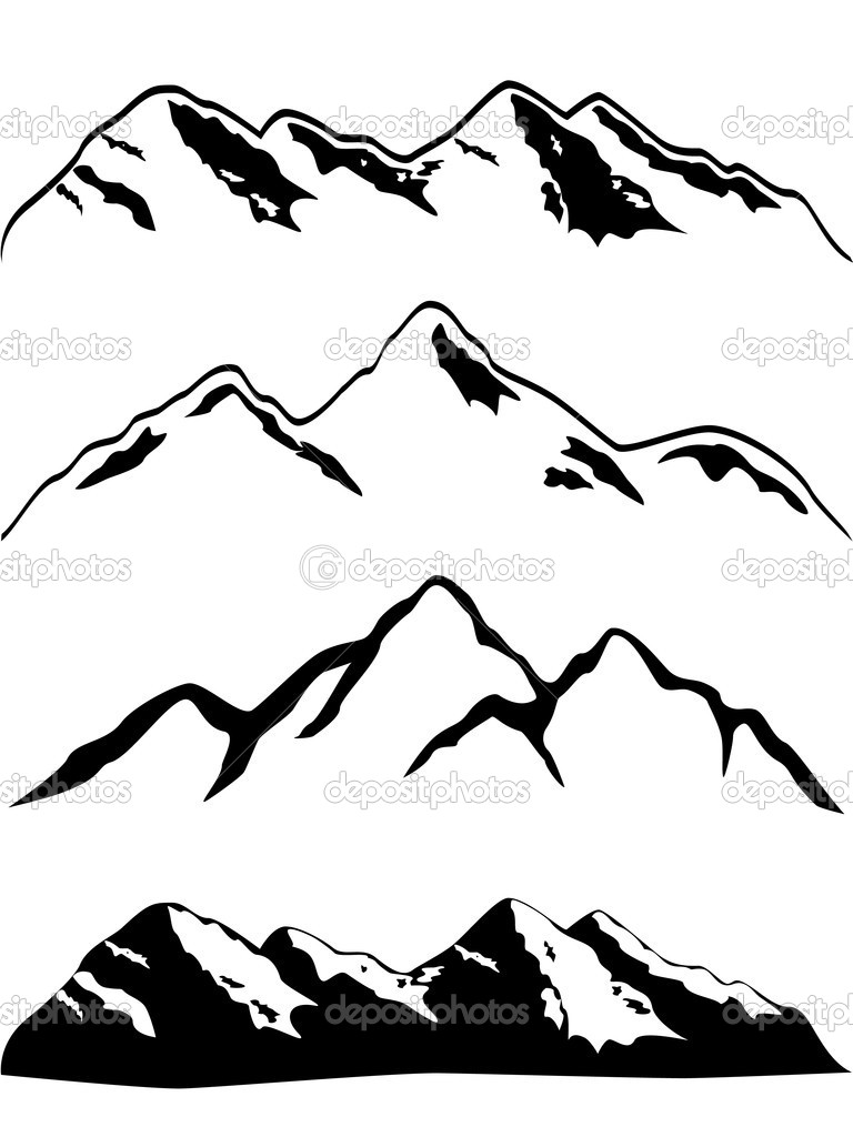 Mountain Peaks   Stock Vector   Soleilc  5984761