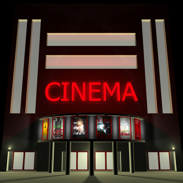 Movie Theatre Building Clipart 3d Theater Building