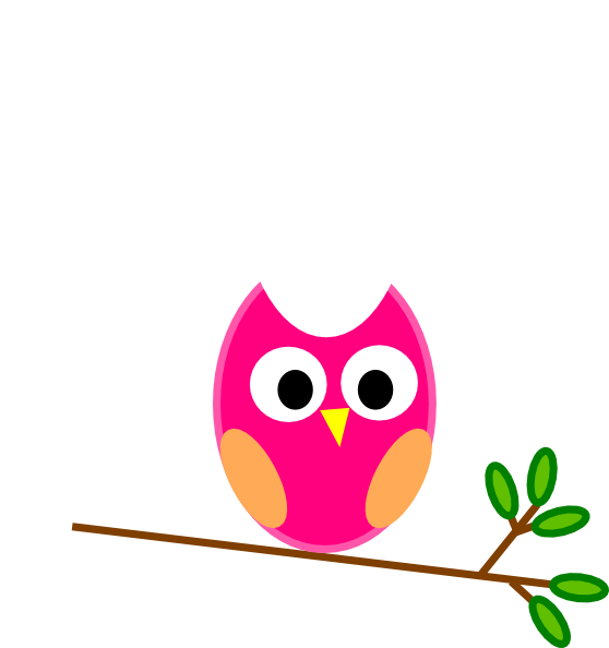 Orange And Pink Owl Clip Art At Clker Com   Vector Clip Art Online