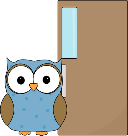 Owl Door Holder Clip Art   Owl Door Holder Vector Image