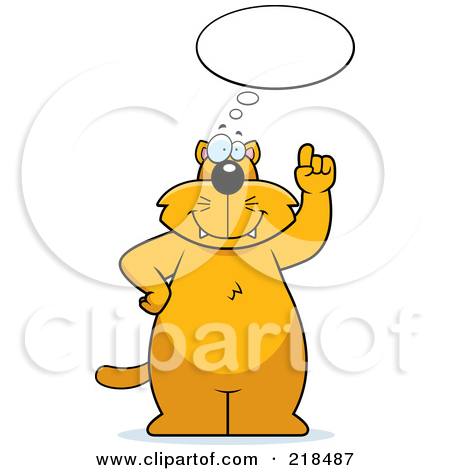 Royalty Free  Rf  Clipart Illustration Of A Big Cat Standing And