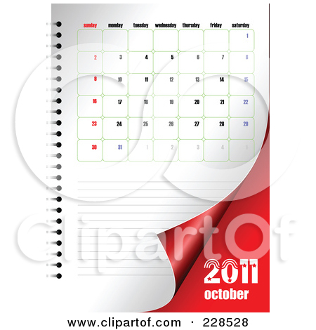 Royalty Free  Rf  Clipart Illustration Of A Green 2011 Monthly