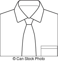 Shirt And Tie Vector Isolate On White Background