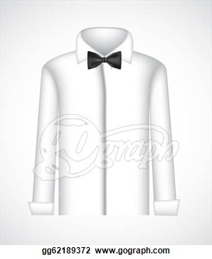 Shirt With Bow Tie Vector Illustration  Clipart Drawing Gg62189372