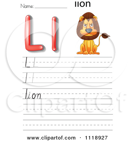 Vector Clipart Letter L Alphabet School Worksheet 2   Royalty Free
