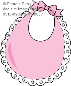 Baby Bib In Pink Royalty Free Clip Art Picture
