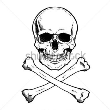 Black And White Human Skull And Crossbones 151615934 Jpg
