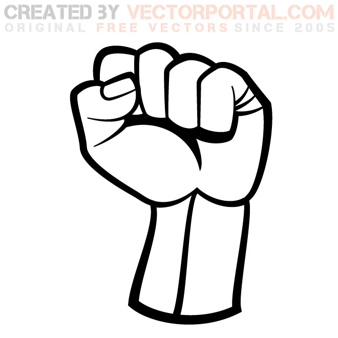 Black Power Fist Clip Art