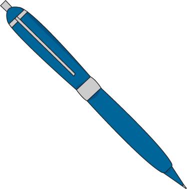 Blue Ink Pen Clipart