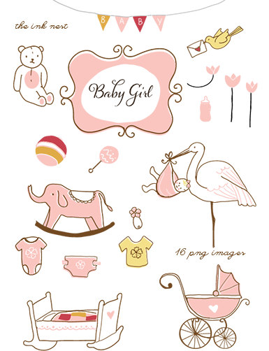 Clip Art Baby Girl For Commercial And Personal Use By Theinknest