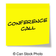 Conference Call Yellow Sticky Note   Conference Call Yellow