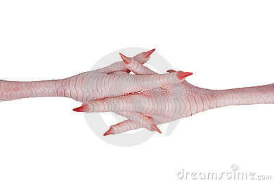 Crossed Each Other Pink Chicken Feet With Claws Stock Photos   Image