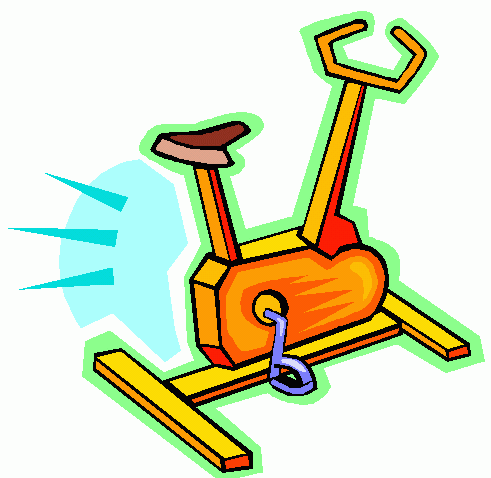Exercise Bike Clipart On A Stationary Bike At
