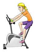 Fitness Bike Stock Illustrations  603 Fitness Bike Clip Art Images And
