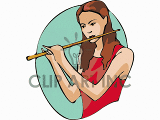    Flute Flutes Musician Girl Girls Musiciant2 Gif Clip Art Music