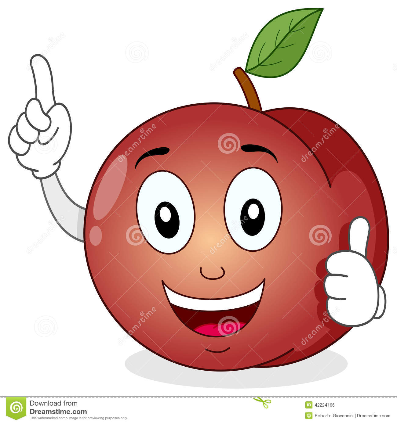 Funny Peach Cartoon Character Smiling Stock Vector   Image  42224166