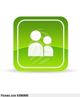 High Resolution Green Profile Icon On White Background  Stock Photo
