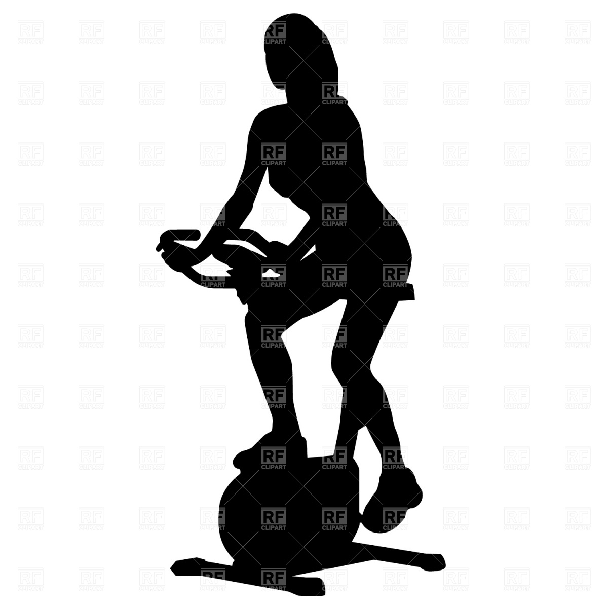On Exercise Bicycle 1192 Download Royalty Free Vector Clipart  Eps