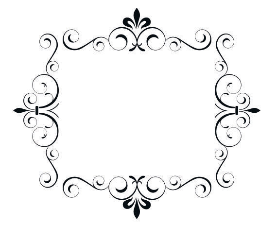 Pin Curly Q Picture Frame Vinyl Wall Decal By Thedecalgirl On Etsy On