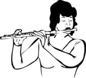 Playing Flute Illustrations And Clipart  131 Playing Flute Royalty