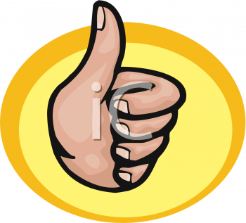 Royalty Free Clip Art Image  Hand Making A Thumbs Up Gesture