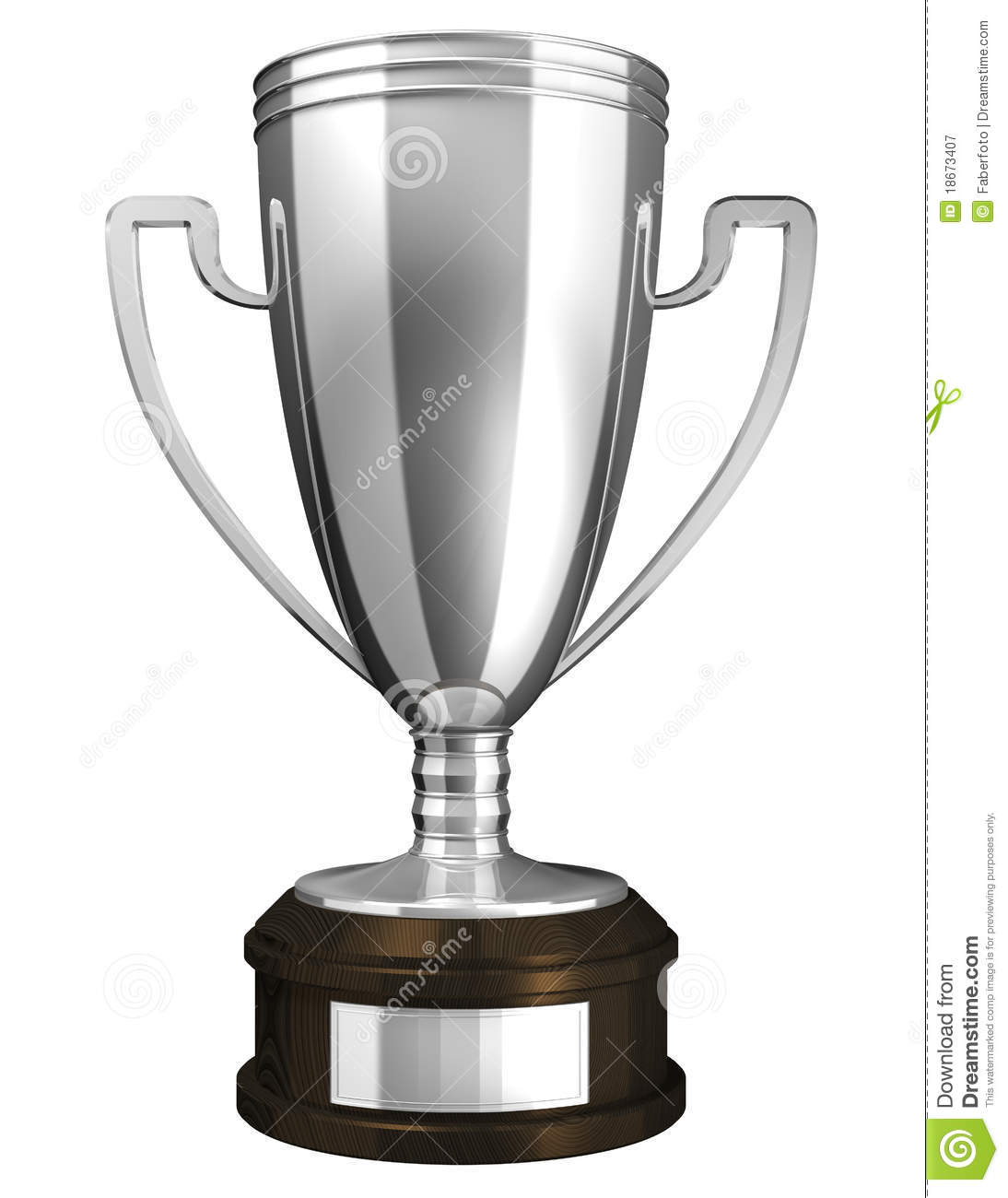 Silver Cup Award   3d Rendered Image Of A Trophy Isolated On Whote    
