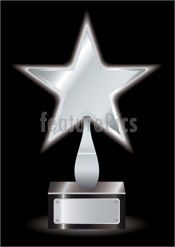 Silver Star Award Trophy Illustration  Clip Art To Download At