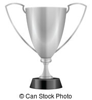 Silver Trophy On A White Background Vector Illustration