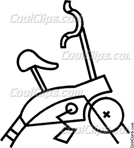 Stationary Bike Vector Clip Art