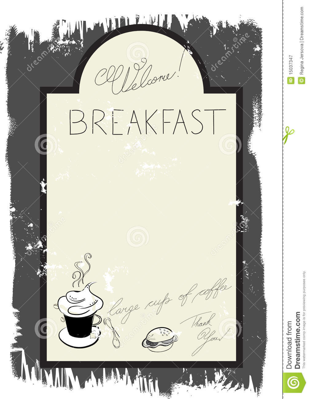 Template For Breakfast Menu  Universal Template For Greeting Card Web    