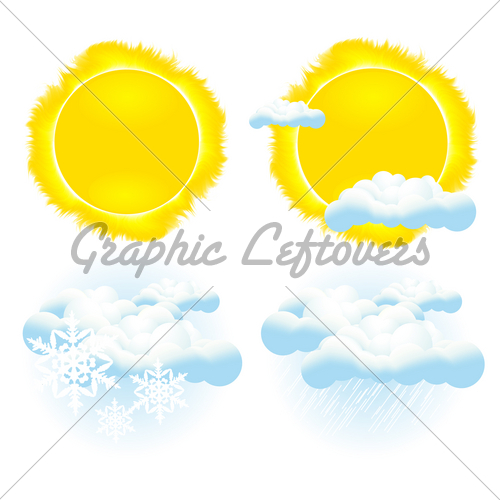 Weather Icon Set Vector Illustration Eps And
