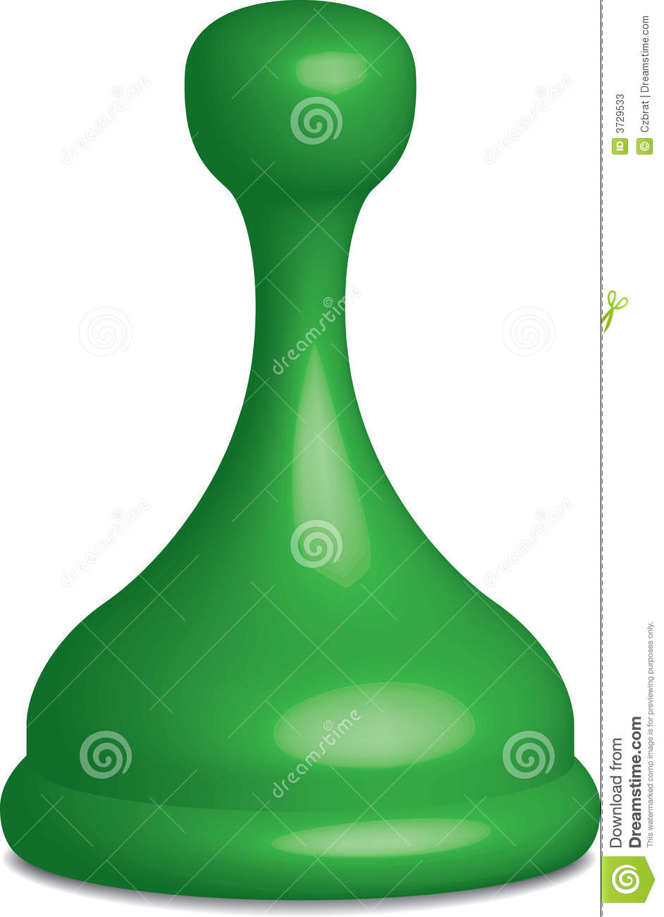 3d Render Of A Greenplastic Game Piece  Vector Image Is Included