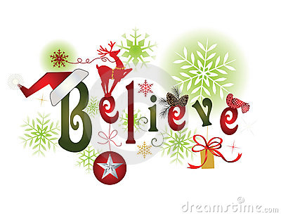 Believe  Christmas Message Royalty Free Stock Image   Image  16900486