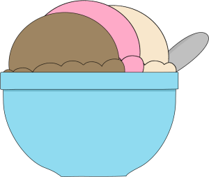 Bowl Of Neapolitan Ice Cream Clip Art   Scoops Of Neapolitan Ice Cream