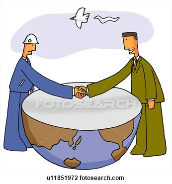 Clip Art   Agreement People Earth Business Men Contract Computer
