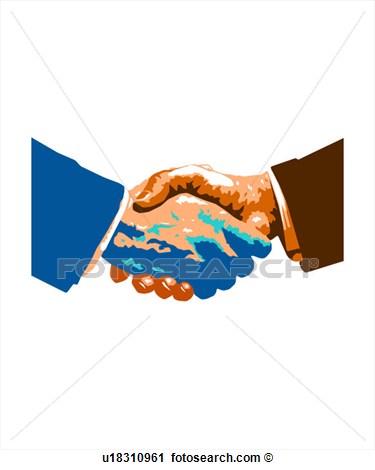 Clipart Of Business Hand Agreement Contract Handshaking