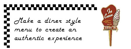 Create A Menu With Items You Will Be Serving Google Retro Diner Menus    