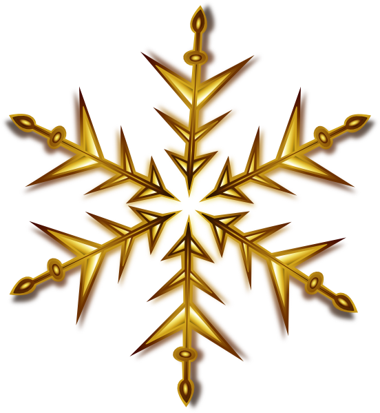 Gold Snowflake Clip Art At Clker Com   Vector Clip Art Online Royalty    