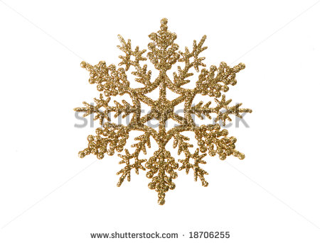 Gold Snowflake Clip Art In Form Of Gold Snowflake