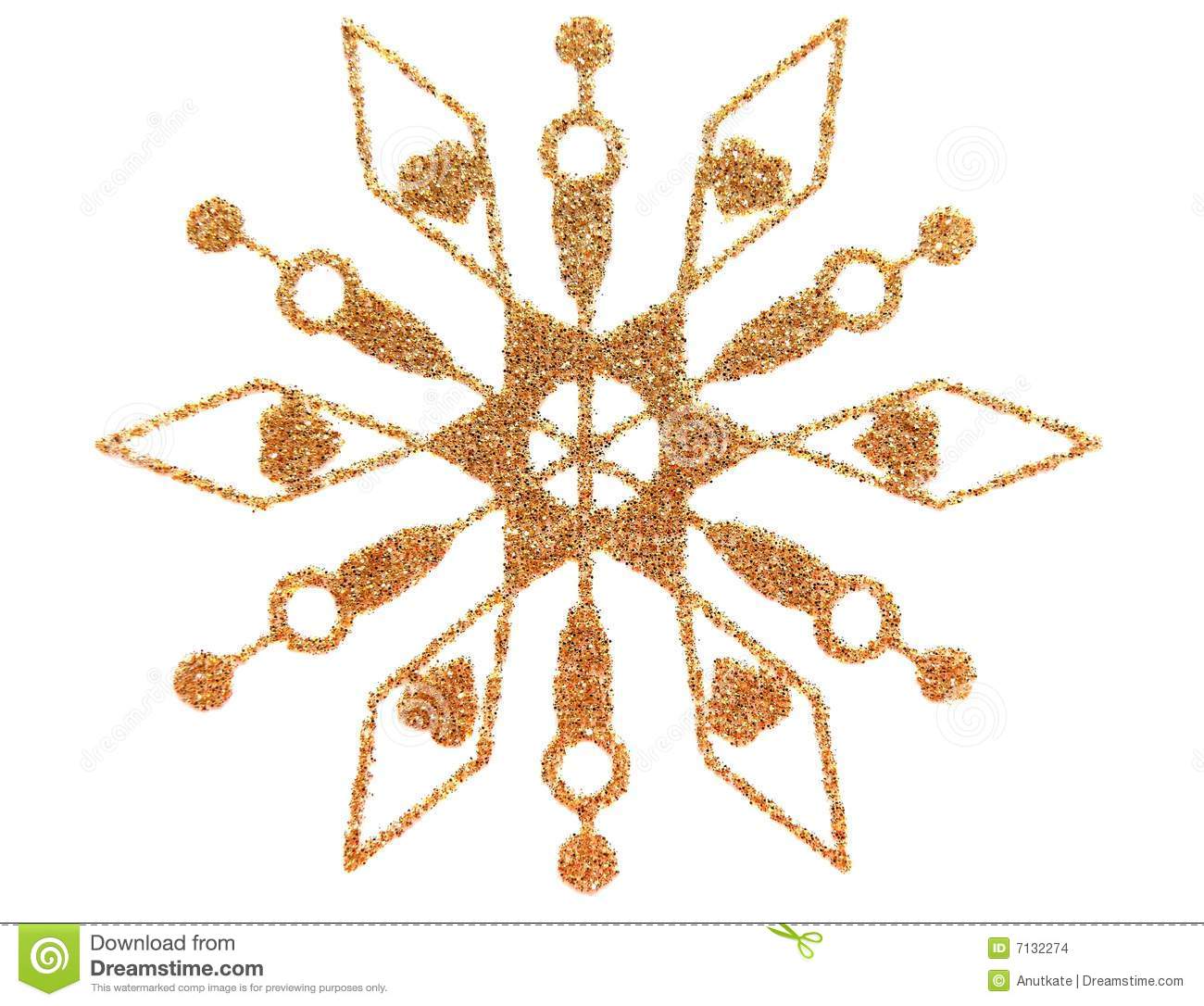 Gold Snowflake Stock Images   Image  7132274