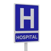 Hospital Road Sign Royalty Free Clip Art