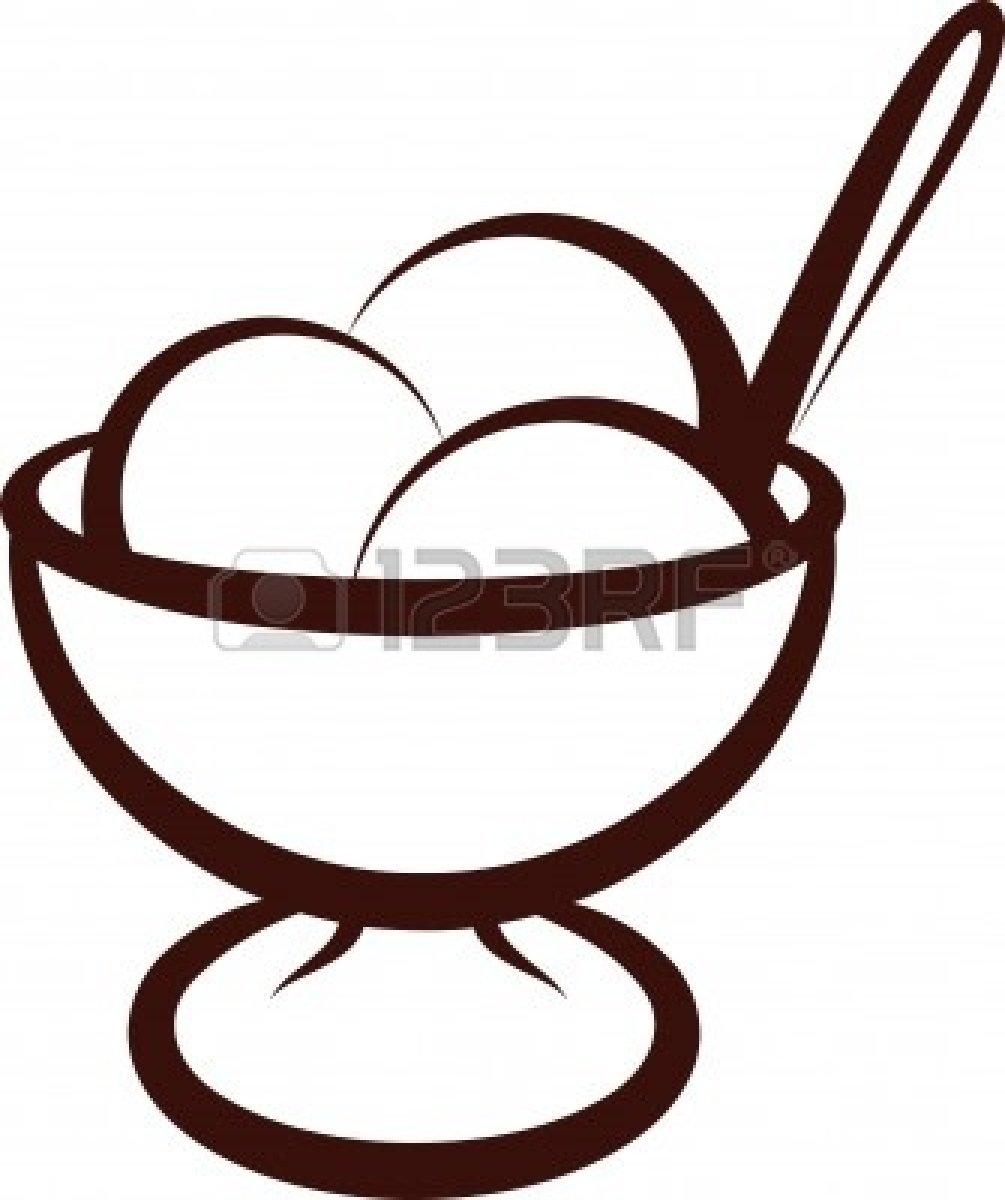 Ice Cream Bowl Clipart 10064648 Simple Illustration With An Ice Cream