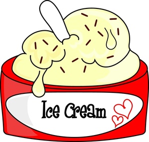Ice Cream Clipart Image   Dish Of Vanilla Ice Cream