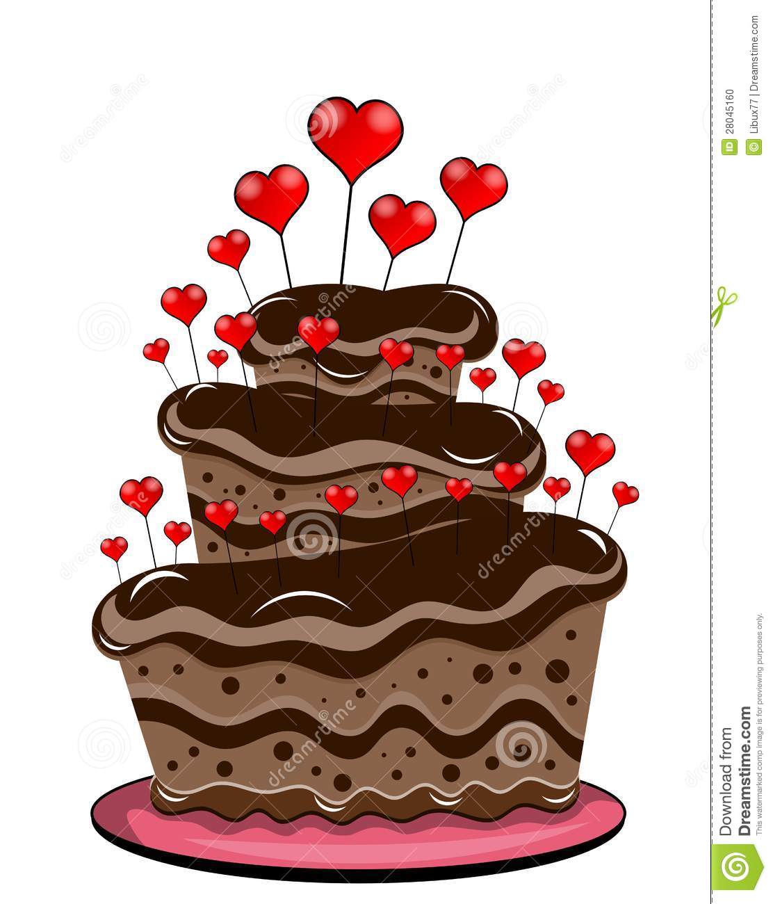 Illustration Featuring A Multilayer Chocolate Cake Decorated With