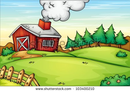 Illustration Of An Empty Farm   103400210   Shutterstock