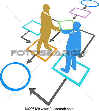 Illustration Of Management Business People Agreement Flowchart Process
