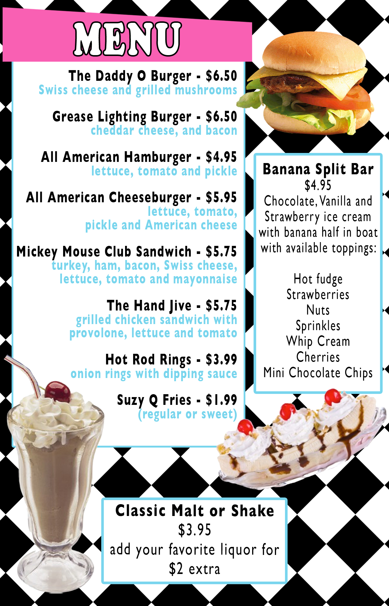 Pin 23s Diner Menu Template Image Search Results On Pinterest With 50S Diner Menu Template