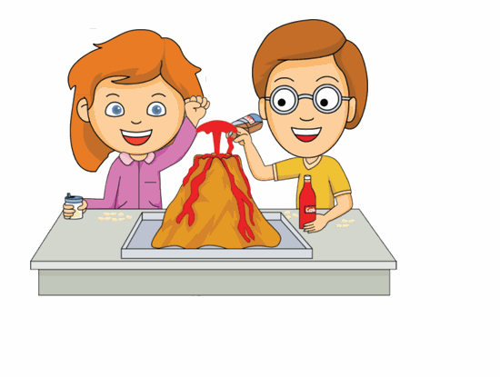 Science Animated Clipart  Student Volcano Science Project 5c